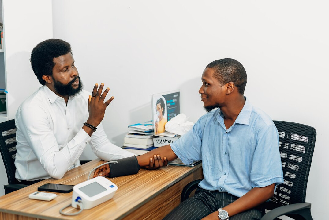family discussing health insurance