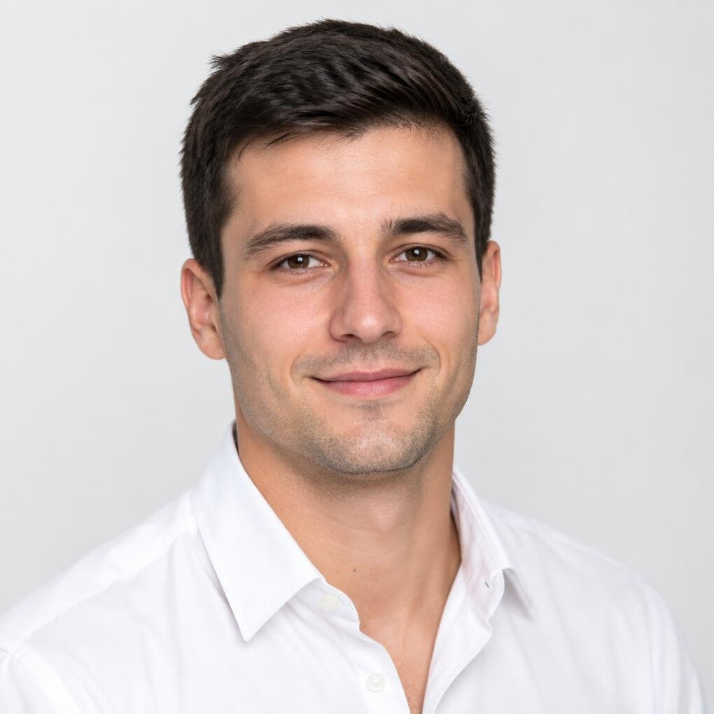 Studio portrait of a young male account manager