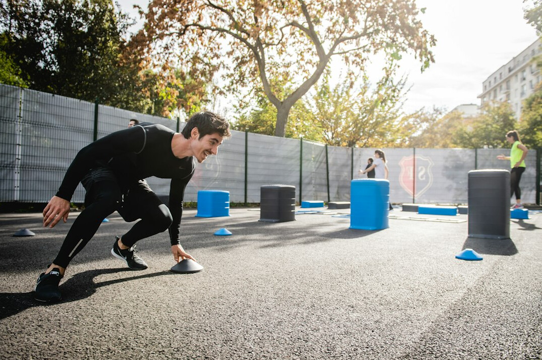 young man exercising outdoors