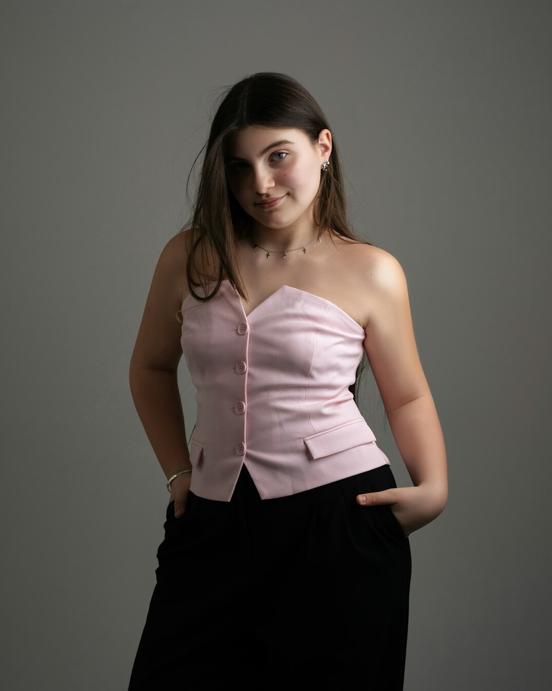Studio portrait of a young female consultant